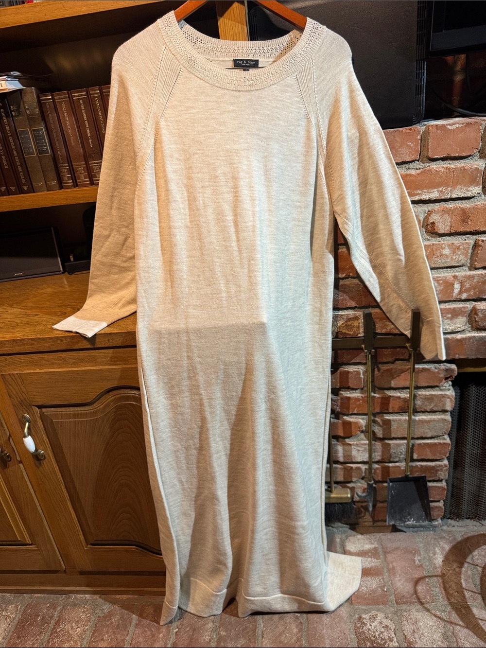 rag & bone Lauren Cream Scoop Neck Knit Dress